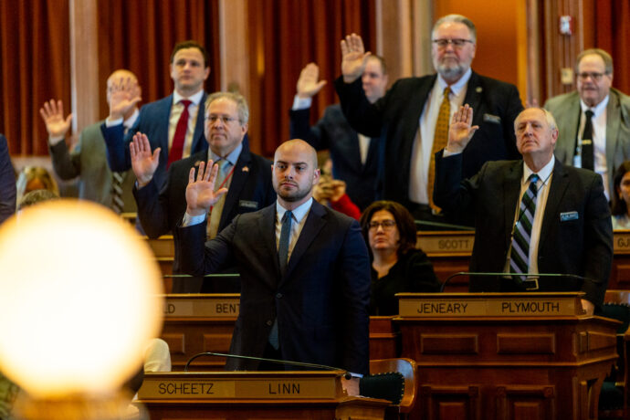 Representatives taking the oath of office